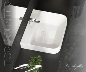 Sanovit ALLEERA - PULTRA ültethető - Top Counter - porcelán mosdó - - 55 x 48 cm
