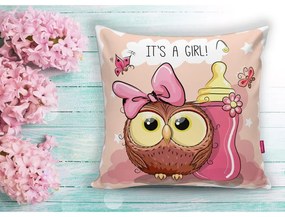 Gyerek párnahuzat 43x43 cm Girl Owl – Mila Home