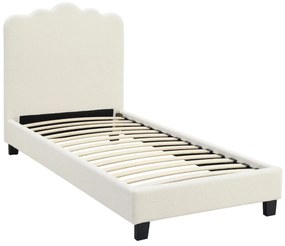 Krém Bouclé Kárpitozott Ágy 90x200 CRATER