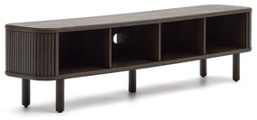 Sötétbarna TV-állvány kőrisfa dekorral 200x50 cm Mailen – Kave Home