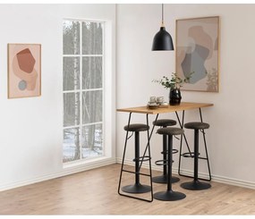 Szürke kárpitozott állítható magasságú bárszék (ülésmagasság 62 cm) Finch – Actona