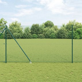 Hegesztett drótkerítés 7 szegély bejegyzéssel Zöld 1,5x10 m Acél