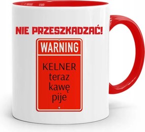 Pincérnek Piros Bögre Ne Zavarj! fényképes nyomattal