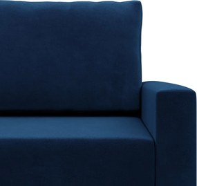 Etna kanapéágy, bársony, bonell töltet, kék