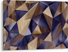 Kép - 3D fa háromszögek (70x50 cm)