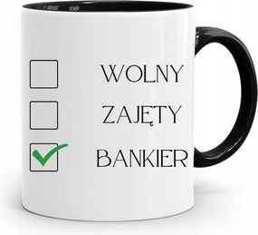 Bankárnak Fekete Bögre Születésnapi Ajándék fényképes nyomtatással