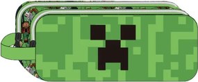 Minecraft Face 2 rekeszes tolltartó 23 cm