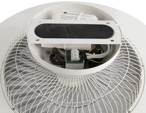 Ezüst színű mennyezeti ventilátor csillag effektussal 60cm LED-del, fényerőszabályzóval és távirányítóval - Climo