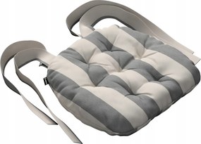 Márton székpárna 37x40 fehér-szürke függőleges csíkos (5,5cm)