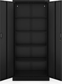 Fekete JAN Compact fémszekrény 1750 x 800 x 400 mm