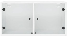 2 db fehér faliszekrény üvegajtóval 68,5 x 37 x 35 cm