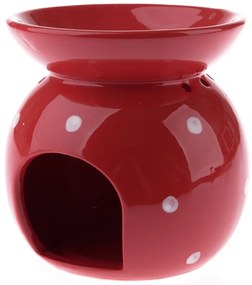 Porcelán aromalámpa Abuela piros,  9,8 x 12,5 cm