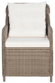 7 részes barna polyrattan kerti étkezőgarnitúra