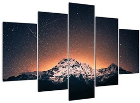 Egy éjszakai égbolt és a hegy képe (150x105 cm)