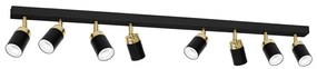 Spotlámpa RENO 8xGU10/8W/230V fekete/arany