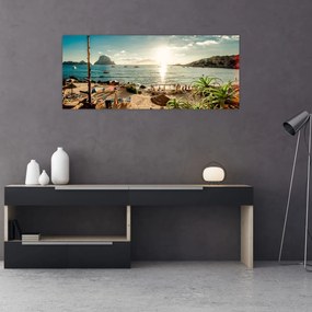 Kép - Strand emberekkel (120x50 cm)