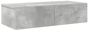 Falipolc fiókokkal betonszürke 60x26,5x15 cm műszaki fa