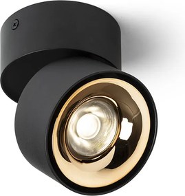 RENDL ALBANO felületre szerelhető fekete/aranysárga 230V LED 5W 24° 3000K