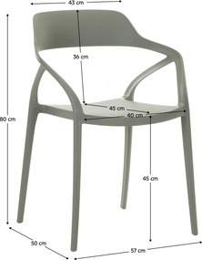 Rakásolható szék, szürke, ALFIO