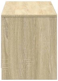 sonoma tölgy színű szerelt fa LED-es TV-szekrény 140x34x40 cm