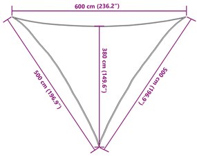 sötétzöld HDPE napvitorla 160 g/m² 5 x 5 x 6 m