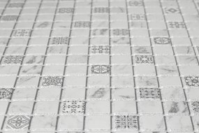 3D PVC falpanel Kis szürke mozaik mintás, fényes felülettel