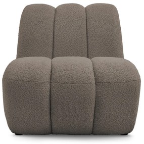 Szürkésbarna buklé fotel Janissaire – Bobochic Paris