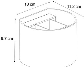Modern fali lámpa fekete kerek - Edwin