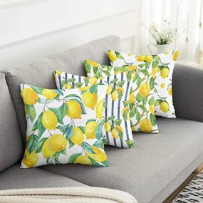 Párnahuzat szett 4 db-os 43x43 cm Lemons – Mila Home