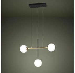 Eglo 390177 - Csillár zsinóron PAZ 3xE14/40W/230V arany/fekete