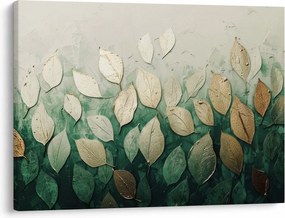 Kép - Arany-zöld levelek (70x50 cm)