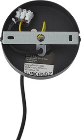 Modern függőlámpa sötét bronz színben, taupe színnel 50 cm 3-lámpás - Drum Duo