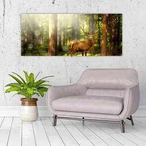 Kép egy szarvas az erdőben (120x50 cm)
