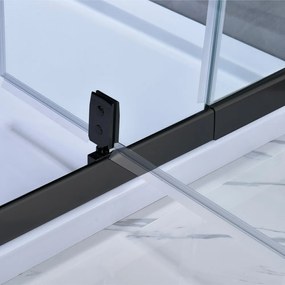Flexi-S állítható zuhanyajtó 76-91x185 cm fekete