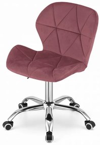 Dolgozószobai szett íróasztal TAYLOR SONOMA 100x50 cm + irodai szék AVOLA VELVET sötét rózsaszín