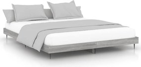 vidaXL szürke sonoma színű szerelt fa ágykeret matrac nélkül 160x200cm