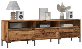 antik fa színű szerelt fa TV-szekrény 150 x 30 x 44,5 cm