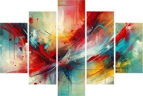 Kép – Absztrakció pirossal (150x105 cm)