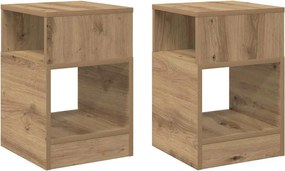 vidaXL Végasztal 2 pcs Artisan tölgy 30,5 x 30 x 45 cm Faanyag