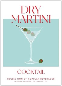 Poszterek 50x70 Drink Dry Martini Alkoholos koktél