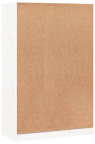fehér tömör fenyőfa könyvszekrény 70 x 33 x 110 cm