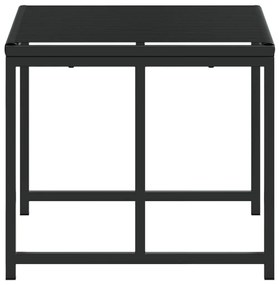 4 db fekete polyrattan kerti ülőke