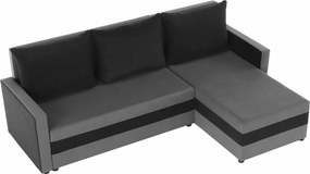 Univerzális ülőgarnitúra, szürke/fekete, PAULITA NEW