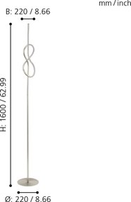 Eglo 97942 - LED Állólámpa NOVAFELTRIA LED/13W/230V