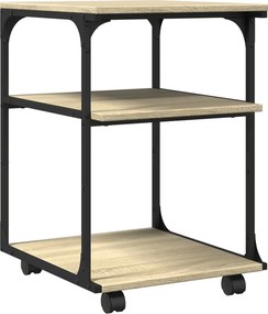 vidaXL 3 szintes sonoma tölgy színű nyomtatóállvány 43 x 48 x 64 cm