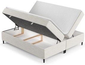 Krémszínű ágyneműtartós boxspring ágy 180x200 cm Araya – Maison de Rêve