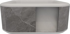 Avenli Philly szürke márvány mintás felfújható jakuzzi, 210 × 210 × 70 cm, 1300 l