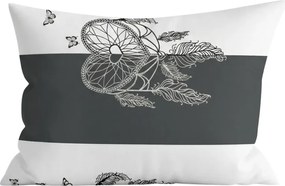Polipamut párnahuzat TIRSO POLY 50x70 cm, szürke-fehér gomb