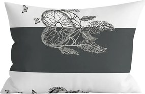 Polipamut párnahuzat TIRSO POLY 50x70 cm, szürke-fehér gomb