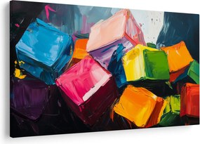 Kép - Színes kockák (90x60 cm)